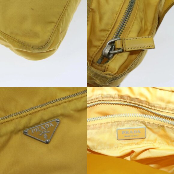 PRADA Tote Bag Nylon Yellow Auth 67978 - Picture 13 of 14